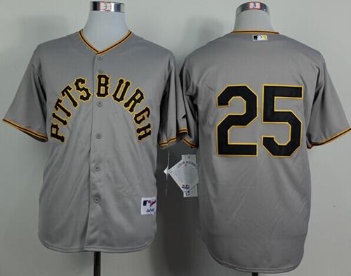 Pirates #25 Gregory Polanco Grey 1953 Turn Back The Clock Stitched MLB Jersey Pirates #25 Gregory Polanco Grey 1953 Turn Back The Clock Stitched MLB Jersey