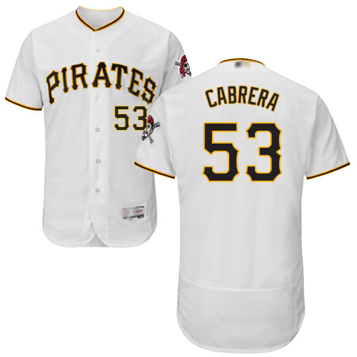 Pirates #53 Melky Cabrera White Flexbase Authentic Collection Stitched MLB Jersey Pirates #53 Melky Cabrera White Flexbase Authentic Collection Stitched MLB Jersey