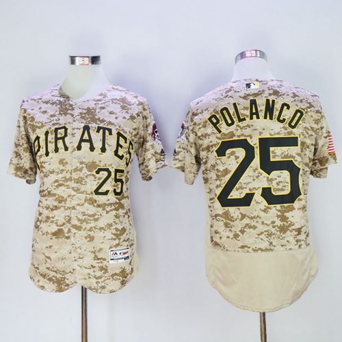 Pirates #25 Gregory Polanco Camo Flexbase Authentic Collection Stitched MLB Jersey Pirates #25 Gregory Polanco Camo Flexbase Authentic Collection Stitched MLB Jersey