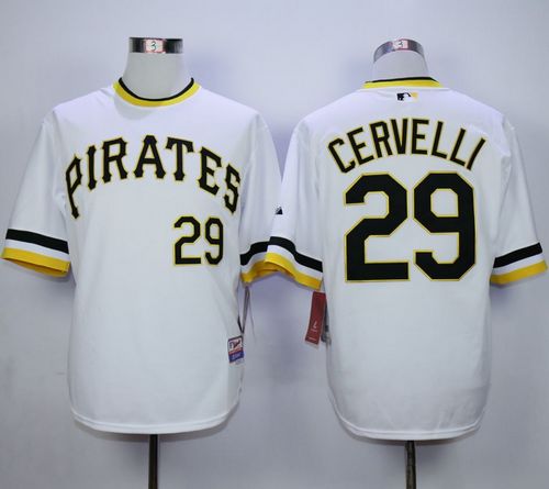 Pirates #29 Francisco Cervelli White Alternate 2 Cool Base Stitched MLB Jersey Pirates #29 Francisco Cervelli White Alternate 2 Cool Base Stitched MLB Jersey