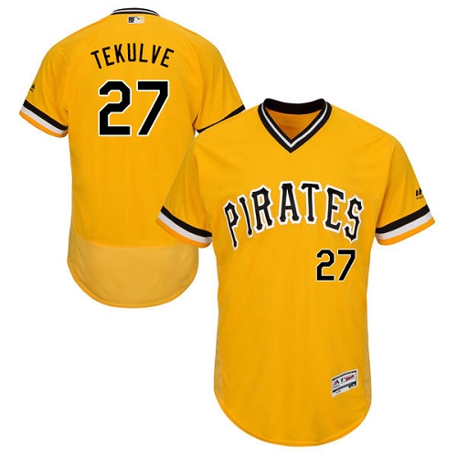 Pirates #27 Kent Tekulve Gold Flexbase Authentic Collection Cooperstown Stitched MLB Jersey Pirates #27 Kent Tekulve Gold Flexbase Authentic Collection Cooperstown Stitched MLB Jersey