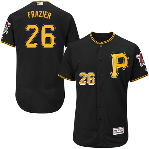 Pirates #26 Adam Frazier Black Flexbase Authentic Collection Stitched MLB Jersey Pirates #26 Adam Frazier Black Flexbase Authentic Collection Stitched MLB Jersey