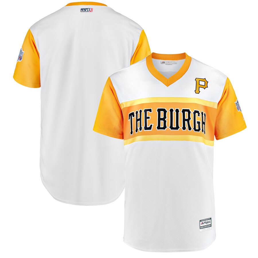 Pittsburgh Pirates Majestic 2019 MLB Little League Classic Replica Team Jersey White Pittsburgh Pirates Majestic 2019 MLB Little League Classic Replica Team Jersey White