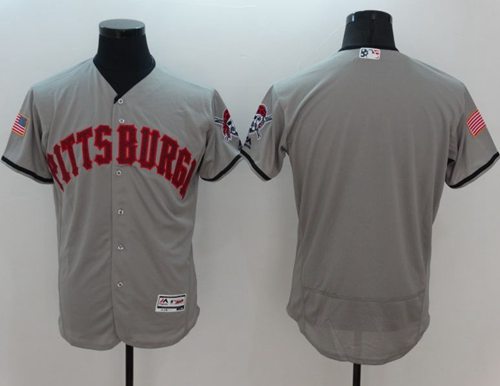 Pirates Blank Grey Fashion Stars & Stripes Flexbase Authentic Stitched MLB Jersey Pirates Blank Grey Fashion Stars & Stripes Flexbase Authentic Stitched MLB Jersey