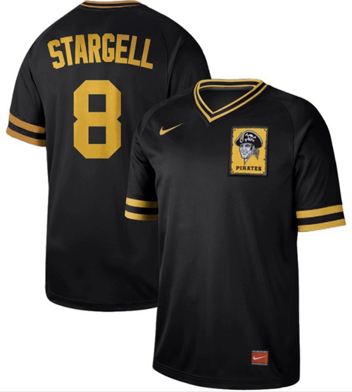 Nike Pirates #8 Willie Stargell Black Authentic Cooperstown Collection Stitched MLB Jersey Nike Pirates #8 Willie Stargell Black Authentic Cooperstown Collection Stitched MLB Jersey