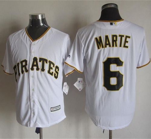 Pirates #6 Starling Marte White New Cool Base Stitched MLB Jersey Pirates #6 Starling Marte White New Cool Base Stitched MLB Jersey