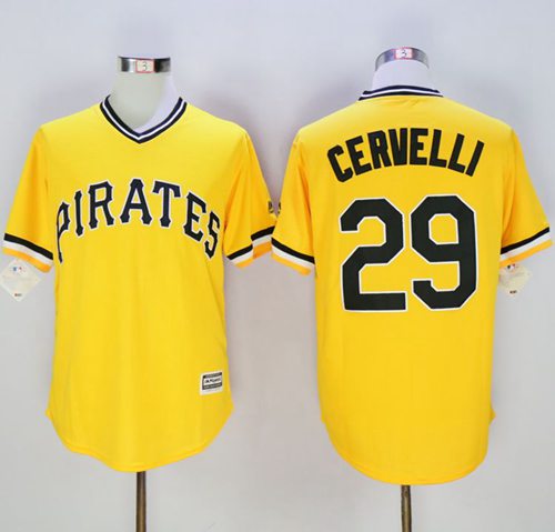 Pirates #29 Francisco Cervelli Gold New Cool Base Stitched MLB Jersey Pirates #29 Francisco Cervelli Gold New Cool Base Stitched MLB Jersey