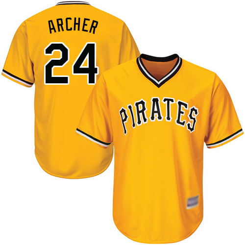 Pirates #24 Chris Archer Gold New Cool Base Stitched MLB Jersey Pirates #24 Chris Archer Gold New Cool Base Stitched MLB Jersey