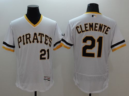 Pirates #21 Roberto Clemente White Flexbase Authentic Collection Cooperstown Stitched MLB Jersey Pirates #21 Roberto Clemente White Flexbase Authentic Collection Cooperstown Stitched MLB Jersey
