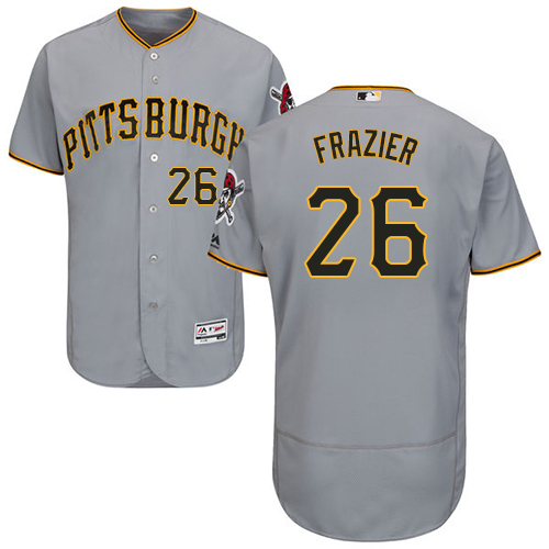 Pirates #26 Adam Frazier Grey Flexbase Authentic Collection Stitched MLB Jersey Pirates #26 Adam Frazier Grey Flexbase Authentic Collection Stitched MLB Jersey