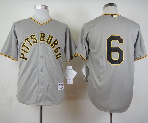 Pirates #6 Starling Marte Grey 1953 Turn Back The Clock Stitched MLB Jersey Pirates #6 Starling Marte Grey 1953 Turn Back The Clock Stitched MLB Jersey