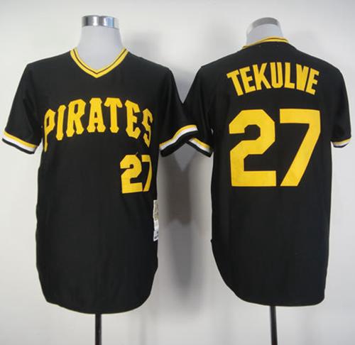 Mitchell And Ness Pirates #27 Kent Tekulve Black Throwback Stitched MLB Jersey Mitchell And Ness Pirates #27 Kent Tekulve Black Throwback Stitched MLB Jersey