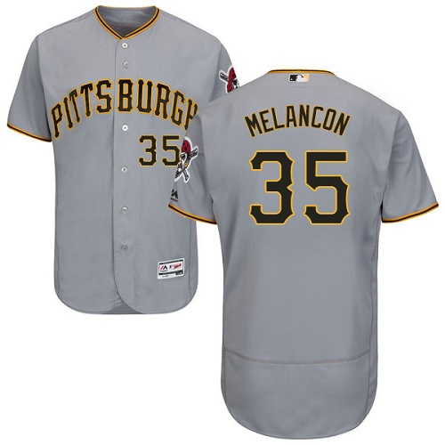 Pirates #35 Mark Melancon Grey Flexbase Authentic Collection Stitched MLB Jersey Pirates #35 Mark Melancon Grey Flexbase Authentic Collection Stitched MLB Jersey