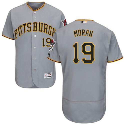 Pirates #19 Colin Moran Grey Flexbase Authentic Collection Stitched MLB Jersey Pirates #19 Colin Moran Grey Flexbase Authentic Collection Stitched MLB Jersey