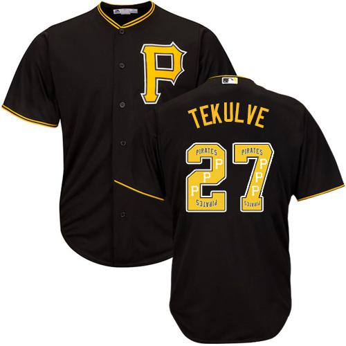Pirates #27 Kent Tekulve Black Team Logo Fashion Stitched MLB Jersey Pirates #27 Kent Tekulve Black Team Logo Fashion Stitched MLB Jersey