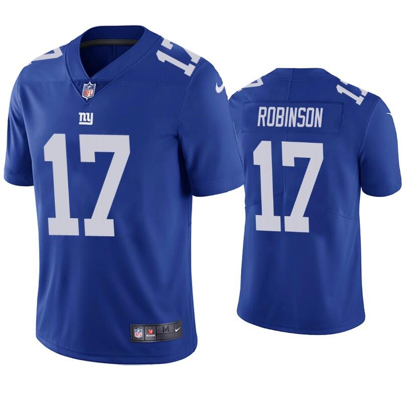 Men's New York Giants #17 Wan'Dale Robinson Blue Vapor Limited Stitched Jersey Men's New York Giants #17 Wan'Dale Robinson Blue Vapor Limited Stitched Jersey
