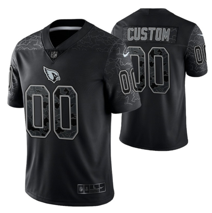 Women's Arizona Cardinals ACTIVE PLAYER Custom Black Reflective Limited Stitched Football Jersey