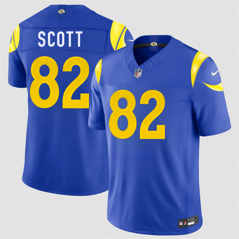 Men's Los Angeles Rams #82 Tyler Scott Royal 2026 F.U.S.E. Vapor Limited Stitched Football Jersey