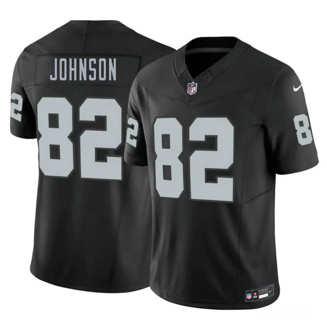 Men's Las Vegas Raiders #82 Brandon Johnson Black 2026 F.U.S.E. Vapor Untouchable Limited Stitched Football Jersey