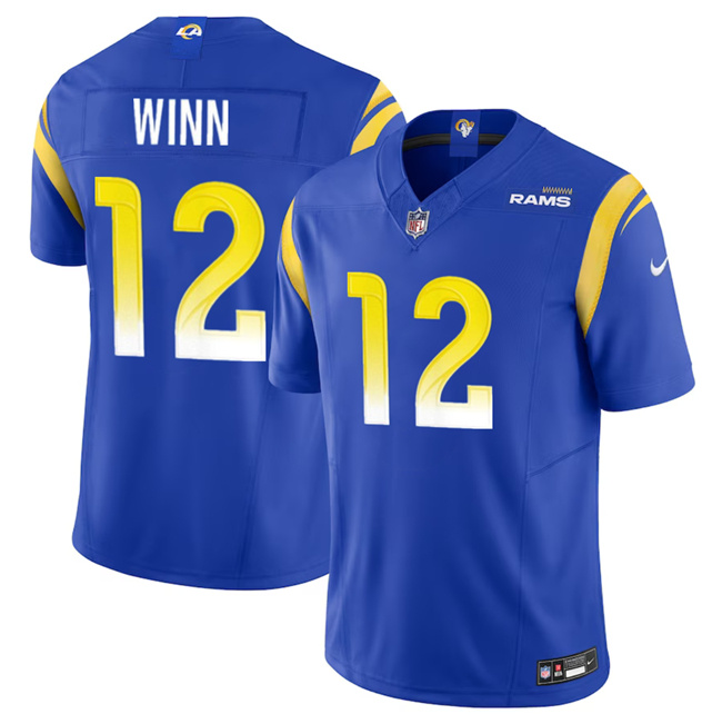Men's Los Angeles Rams #12 Dresser Winn Blue 2023 F.U.S.E. Vapor Untouchable Stitched Football Jersey Men's Los Angeles Rams #12 Dresser Winn Blue 2023 F.U.S.E. Vapor Untouchable Stitched Football Jersey
