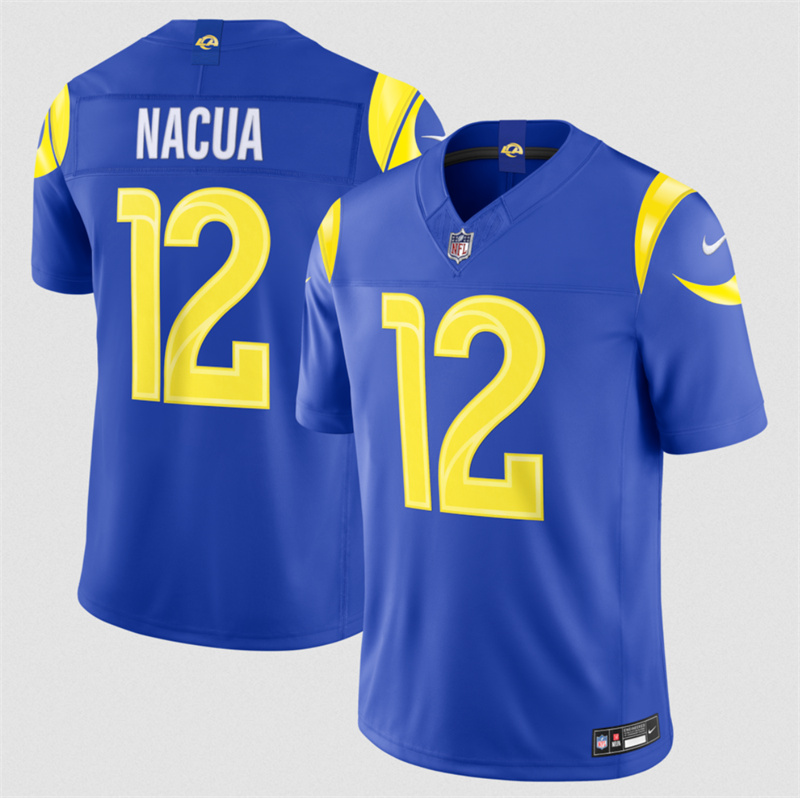Men's Los Angeles Rams #12 Puka Nacua Royal 2026 F.U.S.E. Vapor Limited Stitched Football Jersey Men's Los Angeles Rams #12 Puka Nacua Royal 2026 F.U.S.E. Vapor Limited Stitched Football Jersey