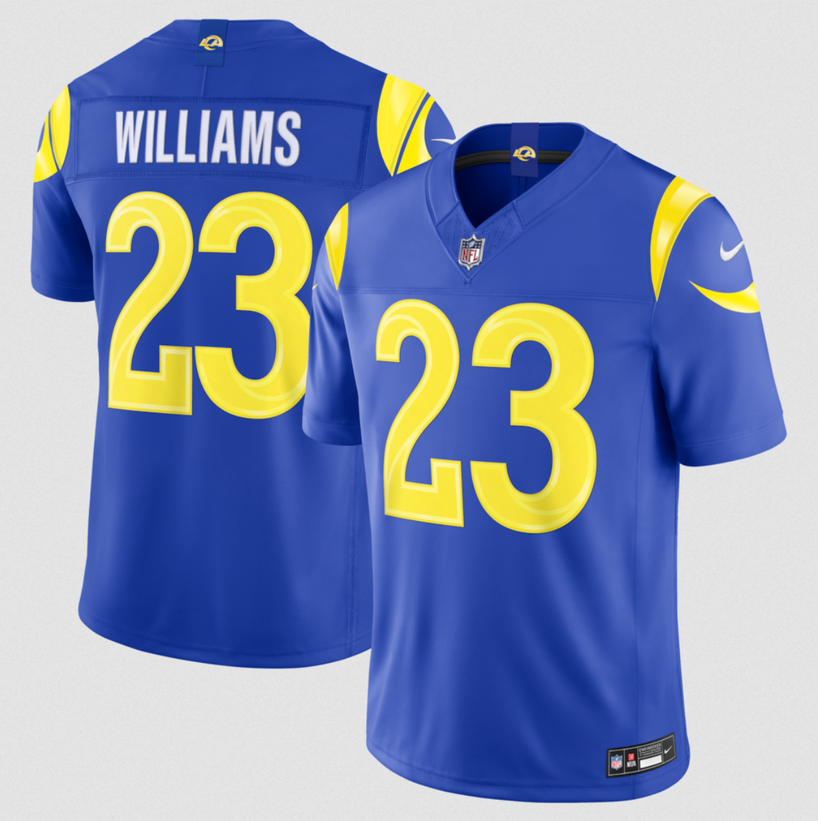 Men's Los Angeles Rams #8 Jared Verse Royal 2026 F.U.S.E. Vapor Limited Stitched Football Jersey Men's Los Angeles Rams #8 Jared Verse Royal 2026 F.U.S.E. Vapor Limited Stitched Football Jersey
