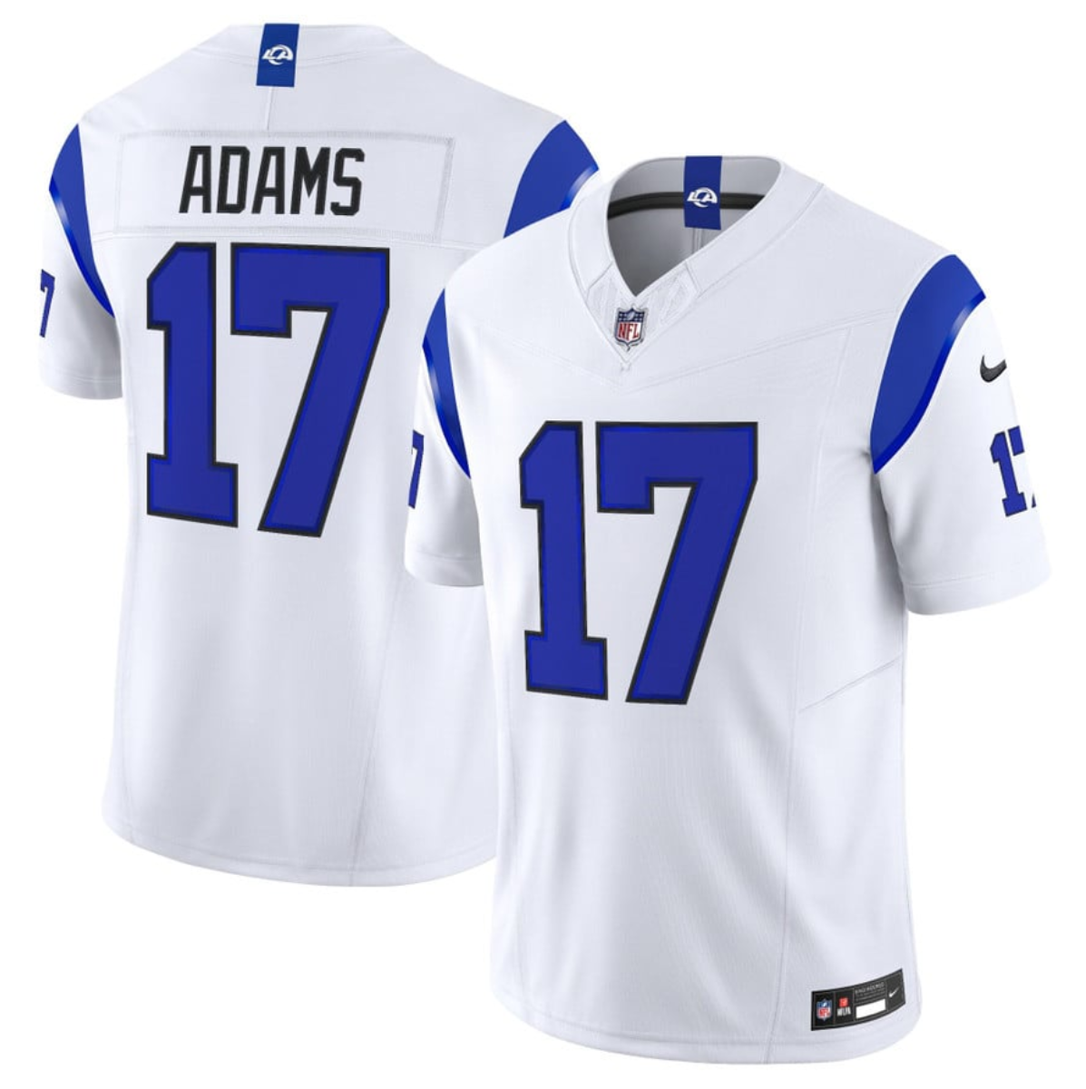 Men's Los Angeles Rams #17 Davante Adams White Fearsome 2026 F.U.S.E. Vapor Limited Stitched Football Jersey Men's Los Angeles Rams #17 Davante Adams White Fearsome 2026 F.U.S.E. Vapor Limited Stitched Football Jersey