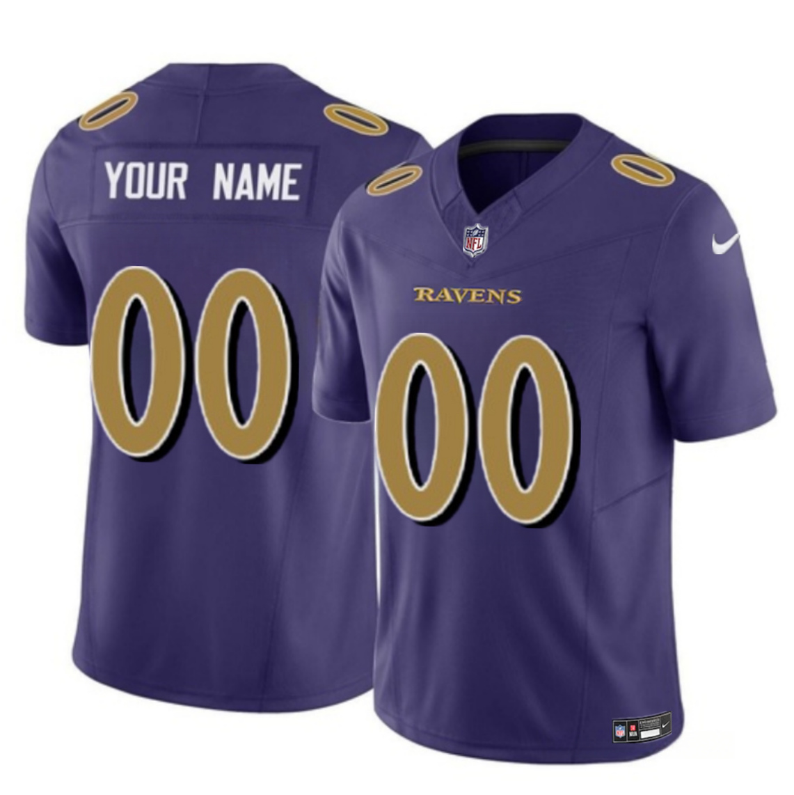 Men's Baltimore Ravens Active Player Custom Purple 2023 F.U.S.E Alternate Color Rush Limited Football Jersey Men's Baltimore Ravens Active Player Custom Purple 2023 F.U.S.E Alternate Color Rush Limited Football Jersey