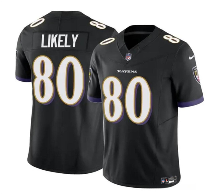 Men's Baltimore Ravens #80 Isaiah Likely Black 2023 F.U.S.E. Vapor Limited Football Jersey Men's Baltimore Ravens #80 Isaiah Likely Black 2023 F.U.S.E. Vapor Limited Football Jersey
