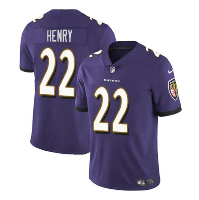 Men's Baltimore Ravens #22 Derrick Henry Purple Vapor Limited Football Jersey Men's Baltimore Ravens #22 Derrick Henry Purple Vapor Limited Football Jersey