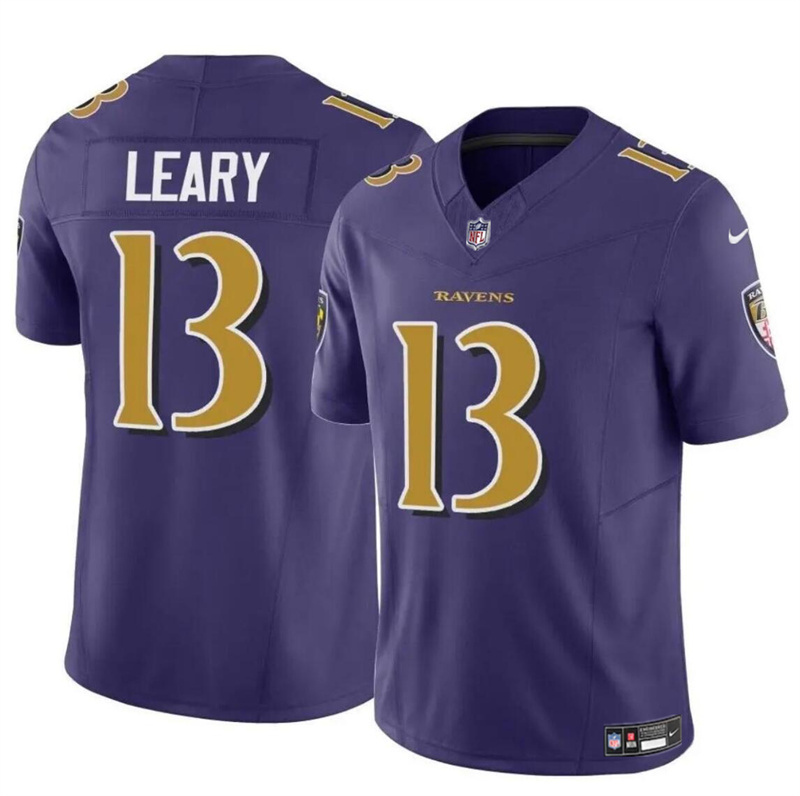Men's Baltimore Ravens #13 Devin Leary Purple 2023 F.U.S.E Vapor Limited Football Jersey Men's Baltimore Ravens #13 Devin Leary Purple 2023 F.U.S.E Vapor Limited Football Jersey