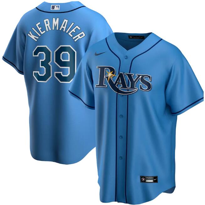 Men's Tampa Bay Rays #39 Kevin Kiermaier Blue MLB Cool Base Stitched Jersey Men's Tampa Bay Rays #39 Kevin Kiermaier Blue MLB Cool Base Stitched Jersey