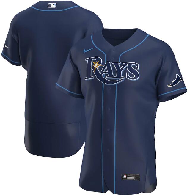 Men's Tampa Bay Rays Blank Navy MLB Flex Base Stitched Jersey