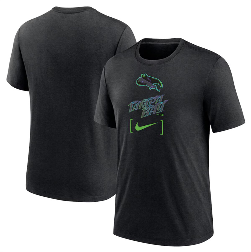Men's Tampa Bay Rays Charcoal 2024 City Connect Wordmark T-Shirt Men's Tampa Bay Rays Charcoal 2024 City Connect Wordmark T-Shirt