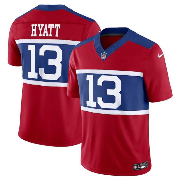 Men's New York Giants #13 Jalin Hyatt Century Red Alternate Vapor F.U.S.E. Limited Stitched Football Jersey Men's New York Giants #13 Jalin Hyatt Century Red Alternate Vapor F.U.S.E. Limited Stitched Football Jersey