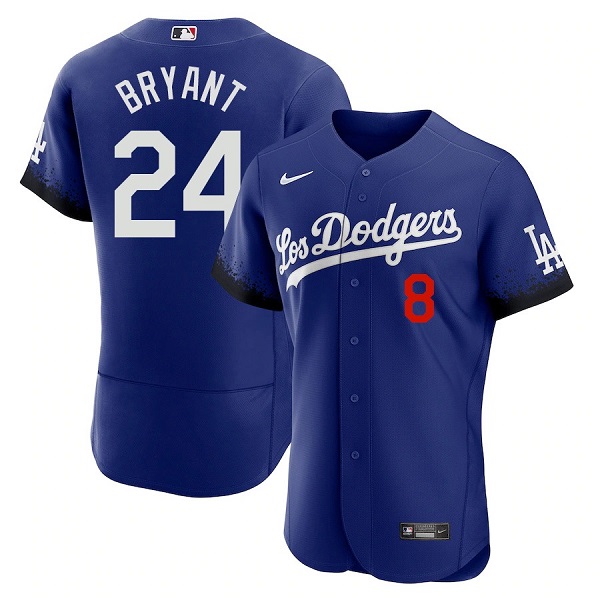 Men's Los Angeles Dodgers Front #8 Back #24 Kobe Bryant 2021 Royal City Connect Flex Base Stitched Baseball Jersey Men's Los Angeles Dodgers Front #8 Back #24 Kobe Bryant 2021 Royal City Connect Flex Base Stitched Baseball Jersey