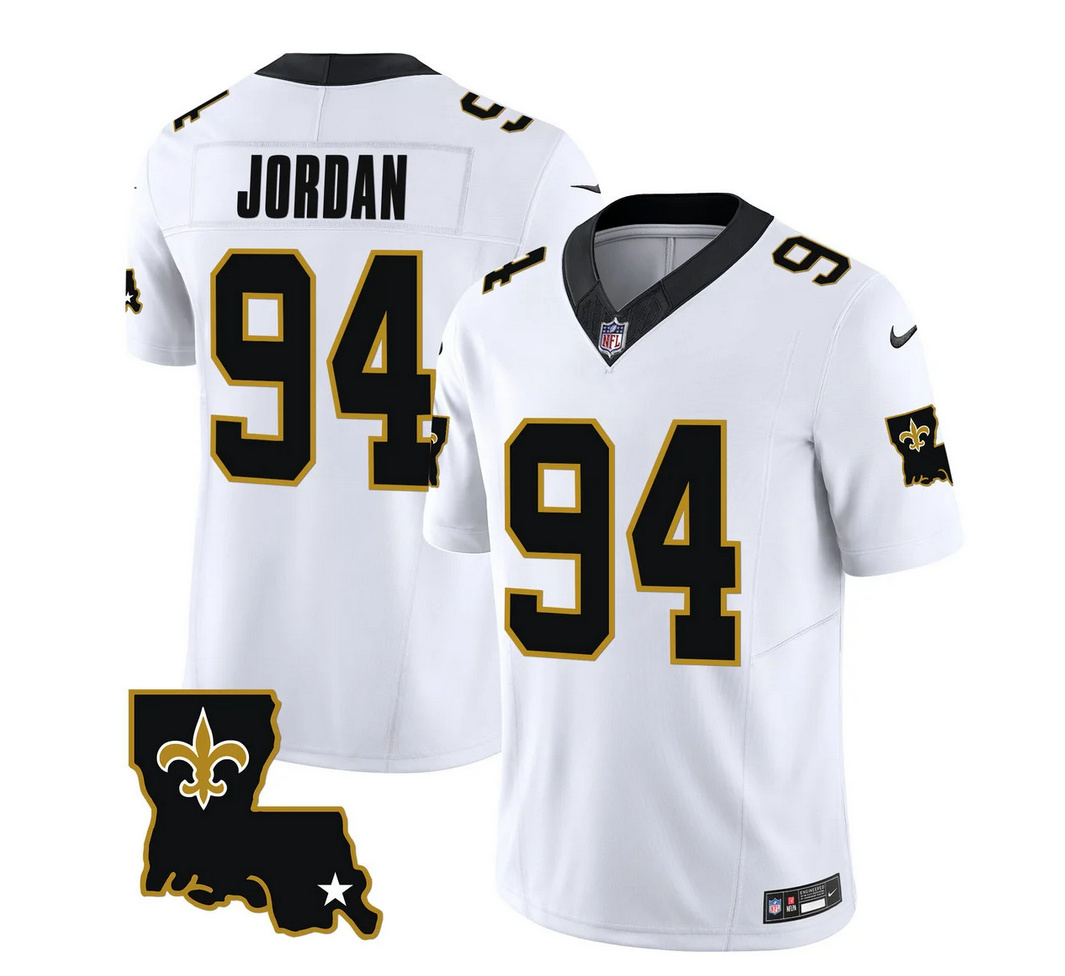 Men's New Orleans Saints #94 Cameron Jordan White 2023 F.U.S.E. 1987 Legacy Vapor Stitched Jersey Men's New Orleans Saints #94 Cameron Jordan White 2023 F.U.S.E. 1987 Legacy Vapor Stitched Jersey