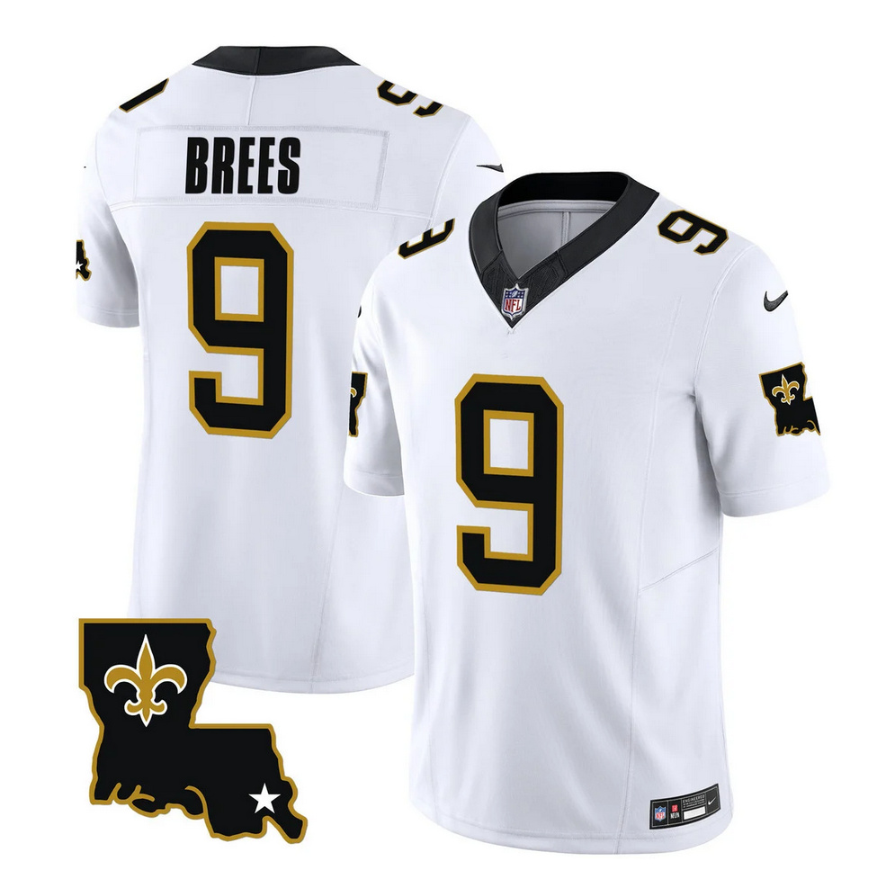Men's New Orleans Saints #9 Drew Brees White 2023 F.U.S.E. 1987 Legacy Vapor Stitched Jersey Men's New Orleans Saints #9 Drew Brees White 2023 F.U.S.E. 1987 Legacy Vapor Stitched Jersey