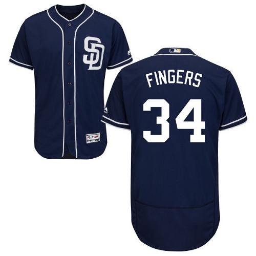 Padres #34 Rollie Fingers Navy Blue Flexbase Authentic Collection Stitched MLB Jersey Padres #34 Rollie Fingers Navy Blue Flexbase Authentic Collection Stitched MLB Jersey