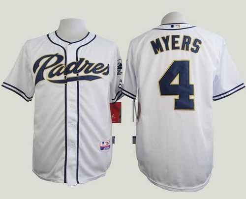 Padres #4 Wil Myers White Cool Base Stitched MLB Jersey Padres #4 Wil Myers White Cool Base Stitched MLB Jersey