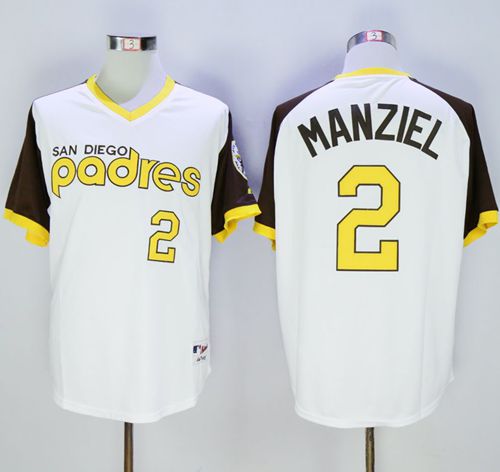 Padres #2 Johnny Manziel White 1978 Turn Back The Clock Stitched MLB Jersey Padres #2 Johnny Manziel White 1978 Turn Back The Clock Stitched MLB Jersey