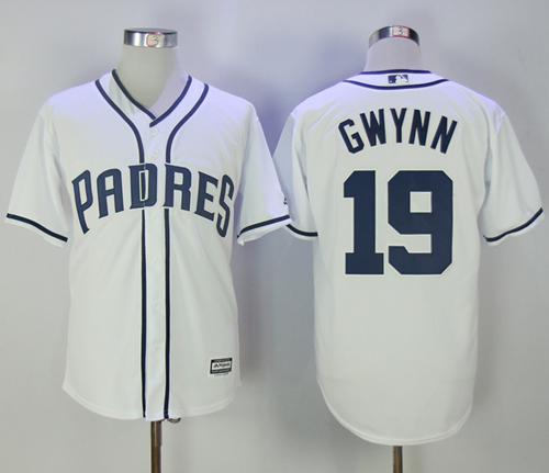 Padres #19 Tony Gwynn White New Cool Base Stitched MLB Jersey Padres #19 Tony Gwynn White New Cool Base Stitched MLB Jersey