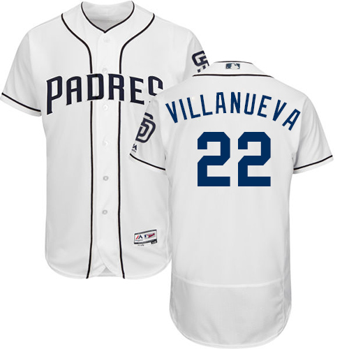 Padres #22 Christian Villanueva White Flexbase Authentic Collection Stitched MLB Jersey