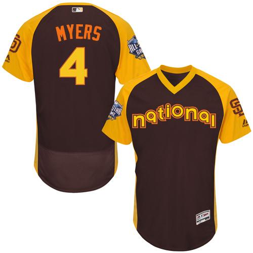Padres #4 Wil Myers Brown Flexbase Authentic Collection 2016 All-Star National League Stitched MLB Jersey Padres #4 Wil Myers Brown Flexbase Authentic Collection 2016 All-Star National League Stitched MLB Jersey