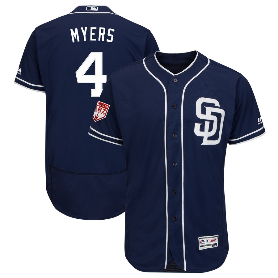 Padres #4 Wil Myers Navy 2019 Spring Training Flex Base Stitched MLB Jersey Padres #4 Wil Myers Navy 2019 Spring Training Flex Base Stitched MLB Jersey