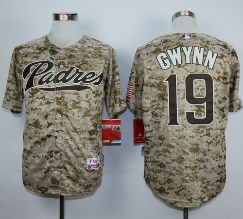Padres #19 Tony Gwynn Camo Alternate 2 Cool Base Stitched MLB Jersey Padres #19 Tony Gwynn Camo Alternate 2 Cool Base Stitched MLB Jersey