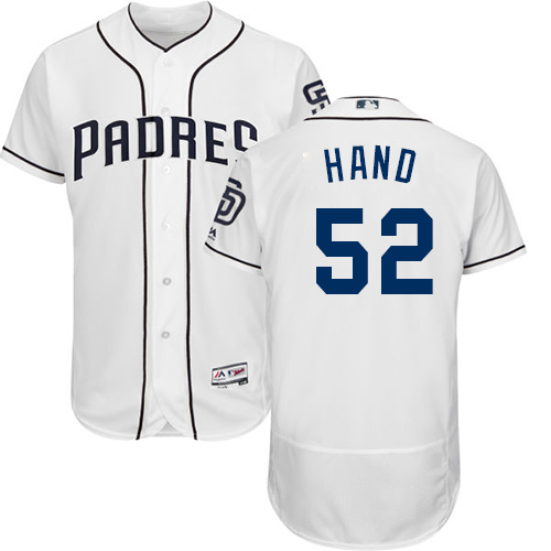 Padres #52 Brad Hand White Flexbase Authentic Collection Stitched MLB Jersey Padres #52 Brad Hand White Flexbase Authentic Collection Stitched MLB Jersey