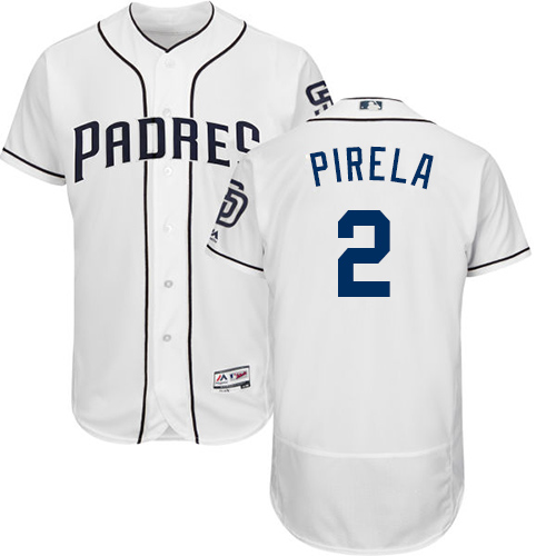 Padres #2 Jose Pirela White Flexbase Authentic Collection Stitched MLB Jersey Padres #2 Jose Pirela White Flexbase Authentic Collection Stitched MLB Jersey