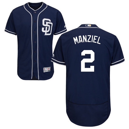 Padres #2 Johnny Manziel Navy Blue Flexbase Authentic Collection Stitched MLB Jersey Padres #2 Johnny Manziel Navy Blue Flexbase Authentic Collection Stitched MLB Jersey