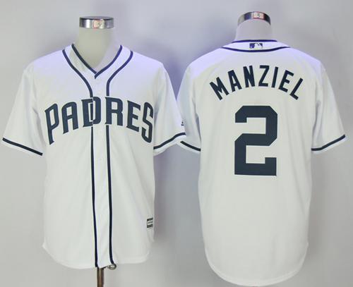 Padres #2 Johnny Manziel White New Cool Base Stitched MLB Jersey Padres #2 Johnny Manziel White New Cool Base Stitched MLB Jersey